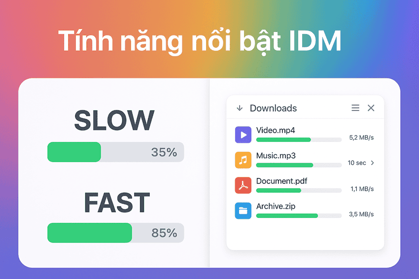 Tính năng nổi bật Internet Download Manager IDM