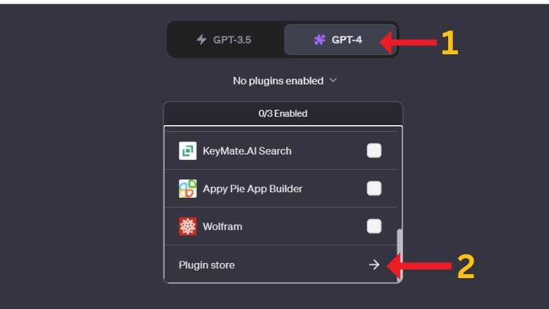 Bạn chọn Plugin store Bạn chọn Plugin store