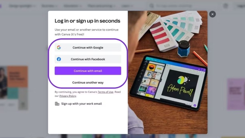 Bạn có thể đăng ký bằng email mới hoặc đăng nhập bằng tài khoản Google hoặc Facebook Bạn có thể đăng ký bằng email mới hoặc đăng nhập bằng tài khoản Google hoặc Facebook