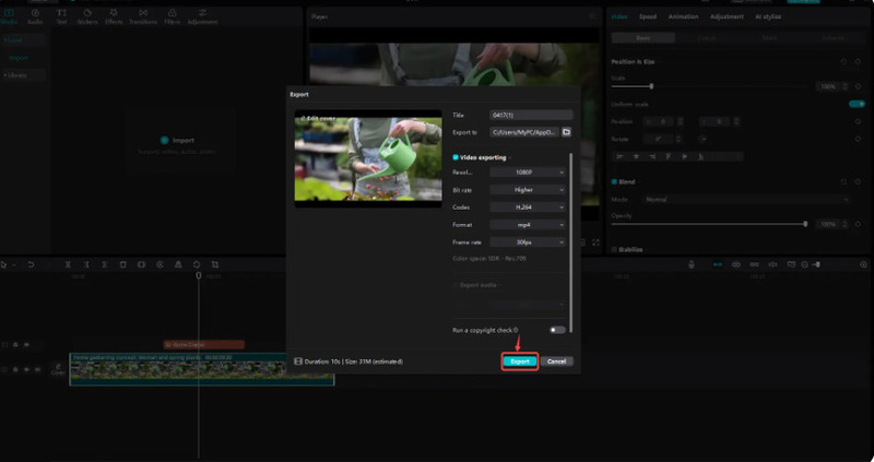 Bạn Export video ra Bạn Export video ra
