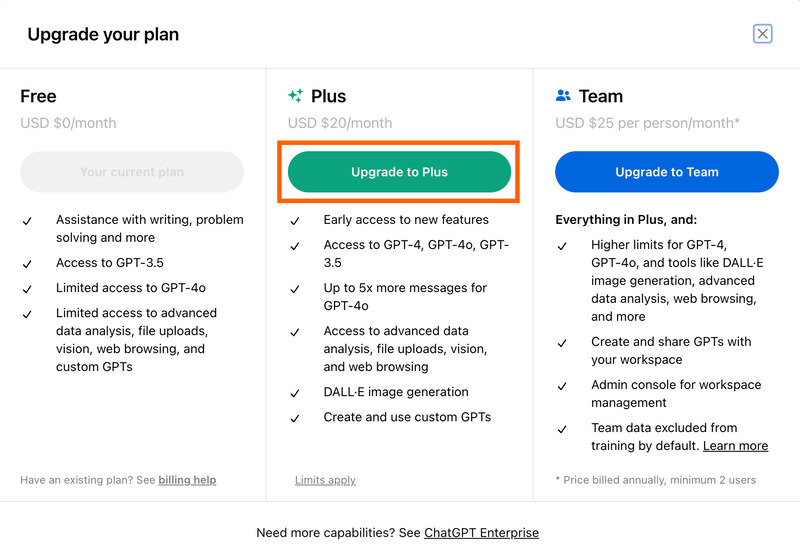 ChatGPT Plus là gói đăng ký trả phí do OpenAI cung cấp ChatGPT Plus là gói đăng ký trả phí do OpenAI cung cấp