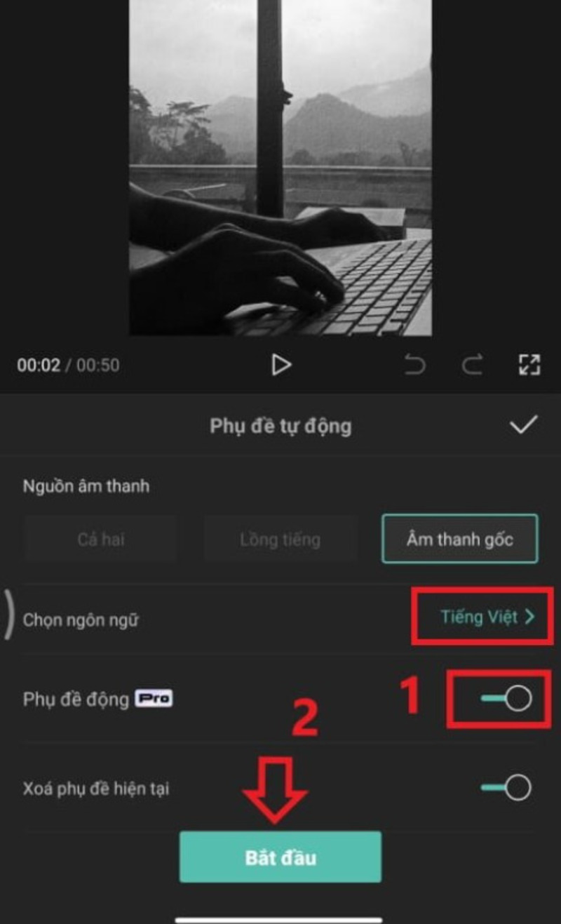 Chọn ngôn ngữ và bắt đầu tạo phụ đề Chọn ngôn ngữ và bắt đầu tạo phụ đề