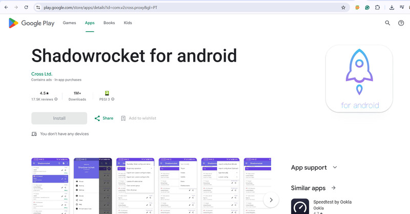 Tải ứng dụng Shasowrocket