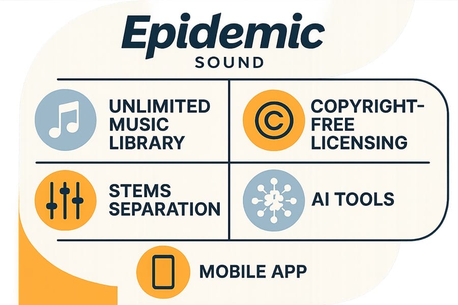 Tính năng Epidemic Sound Pro  tổng hợp các tính năng vượt trội của Epidemic Sound Creator Pro