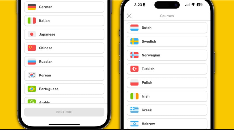 Bạn chọn ngôn ngữ trên Duolingo Bạn chọn ngôn ngữ trên Duolingo