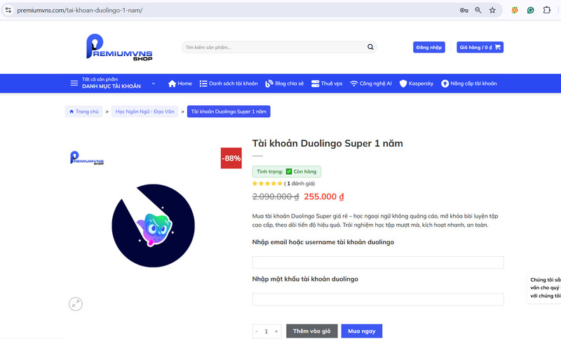 Bạn có thể mua tài khoản Duolingo Super 1 năm để có trái tim vô hạn Bạn có thể mua tài khoản Duolingo Super 1 năm để có trái tim vô hạn