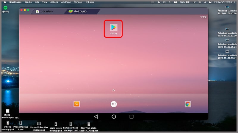 Bạn tìm và nhấn vào biểu tượng CH Play Bạn tìm và nhấn vào biểu tượng CH Play