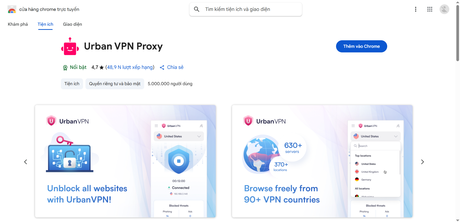 Cài đặt công cụ đổi IP sang Mỹ (VPN) Urban VPN Proxy Cài đặt công cụ đổi IP sang Mỹ (VPN) Urban VPN Proxy