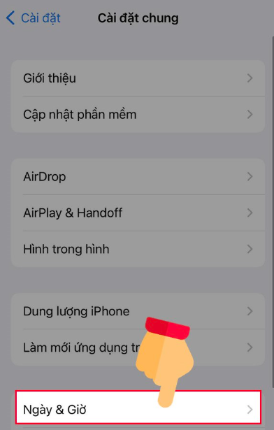 Cài đặt ngày và giờ IOS Cài đặt ngày và giờ IOS
