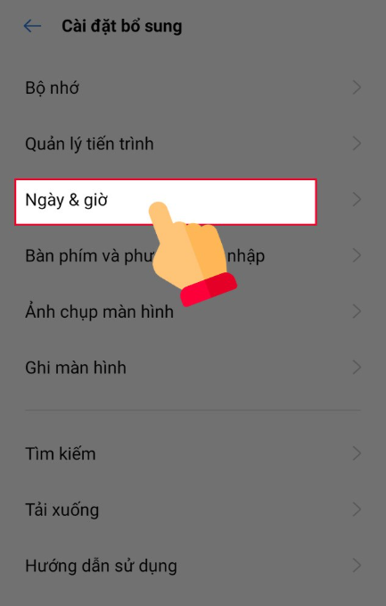Cài đặt ngày và giờ trên Android Cài đặt ngày và giờ trên Android