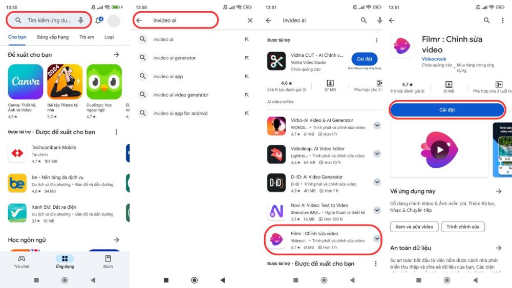 Hướng dẫn tải Invideo AI trên điện thoại Android chi tiết Hướng dẫn tải Invideo AI trên điện thoại Android chi tiết