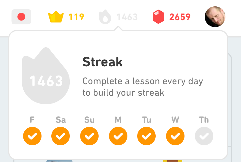 Streak đếm ngày học liên tục trên Duolingo Streak đếm ngày học liên tục trên Duolingo