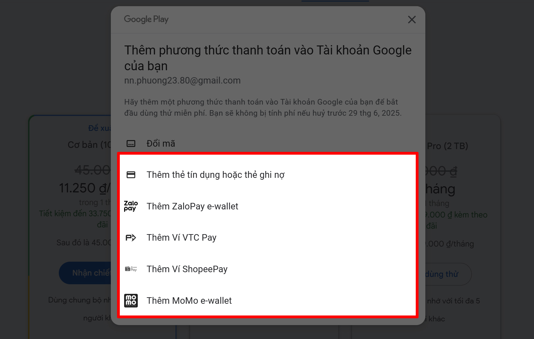 Thêm phương thức thanh toán vào tài khoản của bạn Thêm phương thức thanh toán vào tài khoản của bạn
