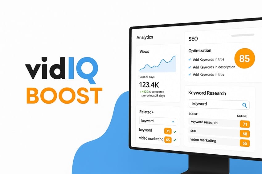 Tài khoản vidIQ Boost - Công cụ phân tích SEO YouTube hàng đầu