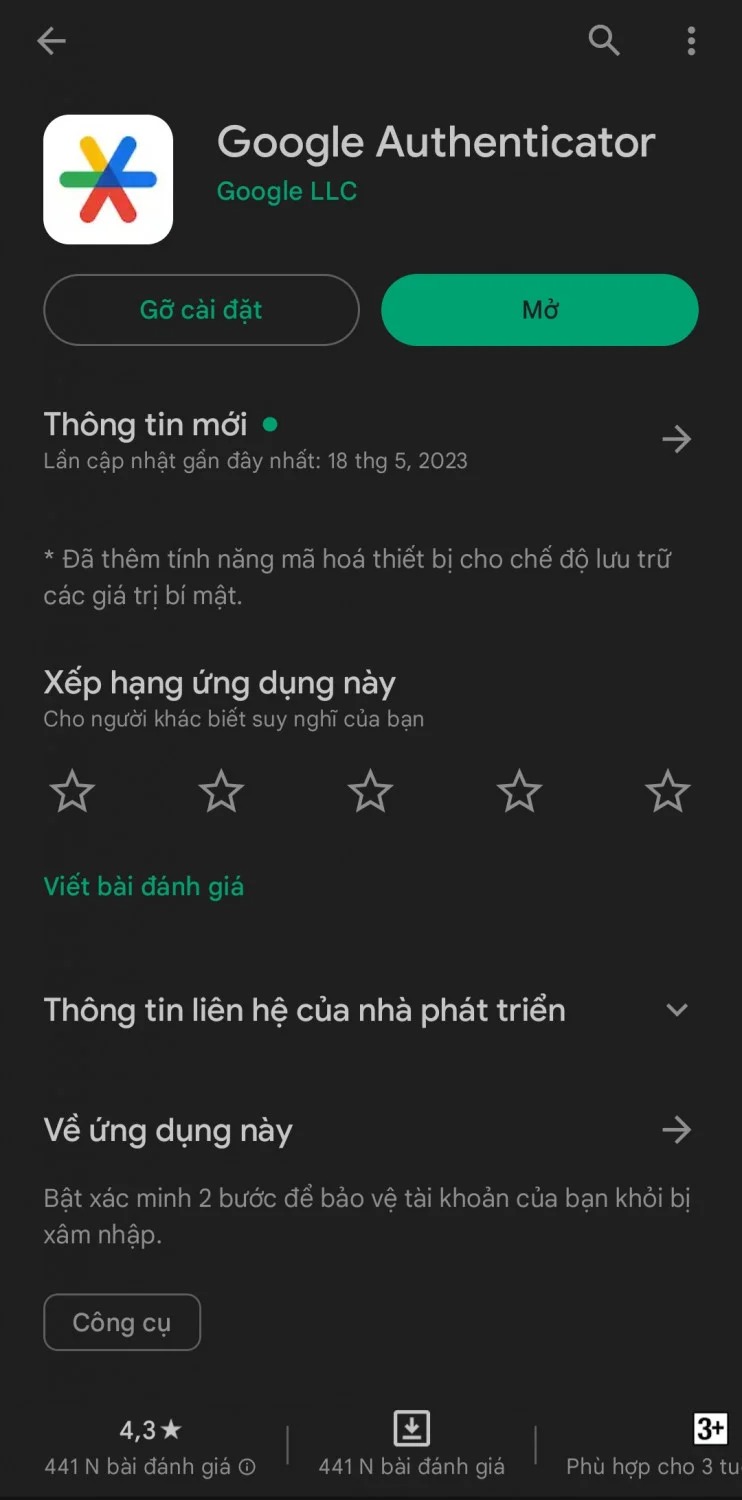 Cài đặt Google Authenticator