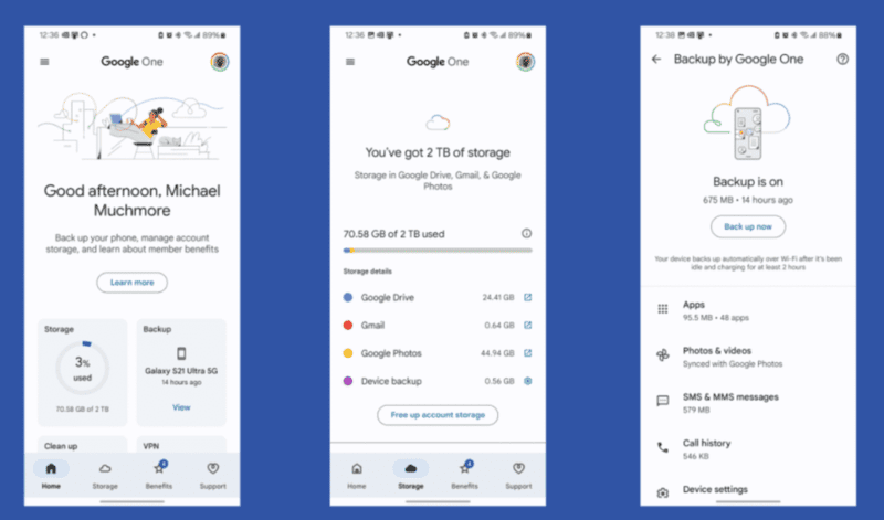 Google One sở hữu dung lượng lớn và nhiều lợi ích khác