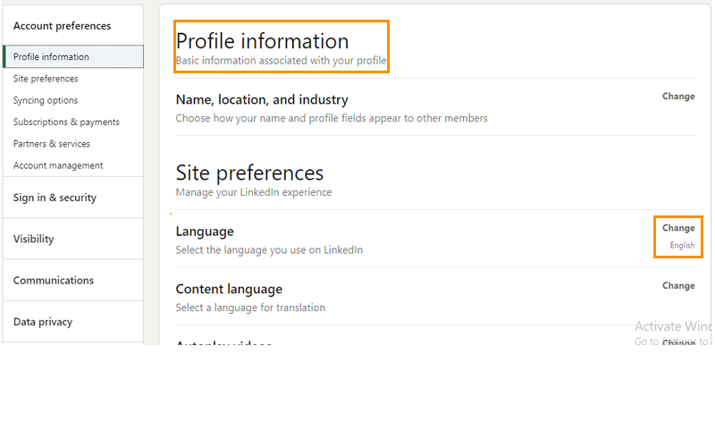 Bạn chọn “Settings & Privacy” để chỉnh sửa LinkedIn Bạn chọn “Settings & Privacy” để chỉnh sửa LinkedIn