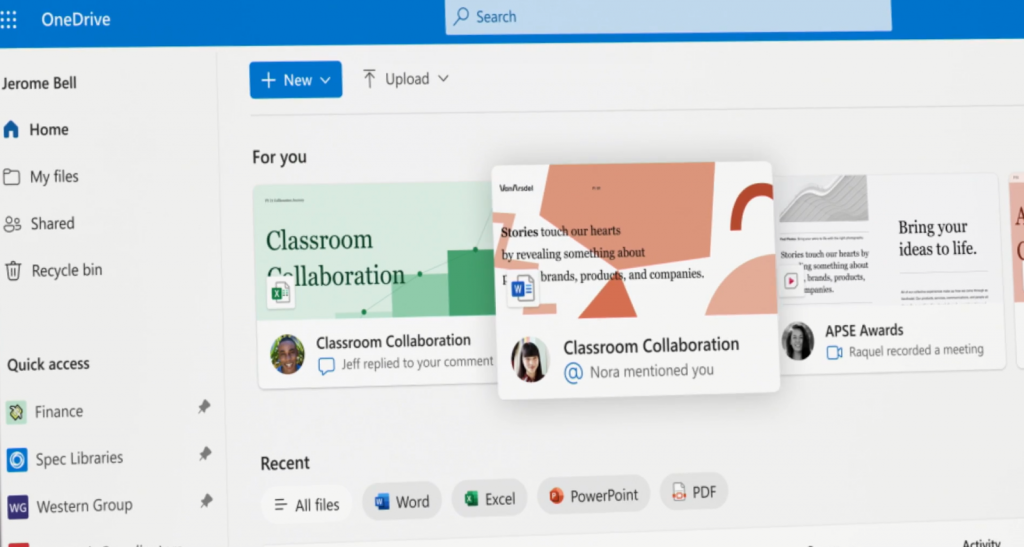 Với OneDrive, người dùng có thể lưu trữ các loại file phổ biến Với OneDrive, người dùng có thể lưu trữ các loại file phổ biến