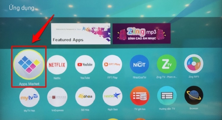 Apps Market trong Tivi Panasonic Apps Market trong Tivi Panasonic