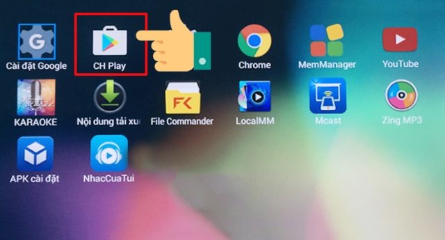 Biểu tượng CH Play trong Tivi Biểu tượng CH Play trong Tivi