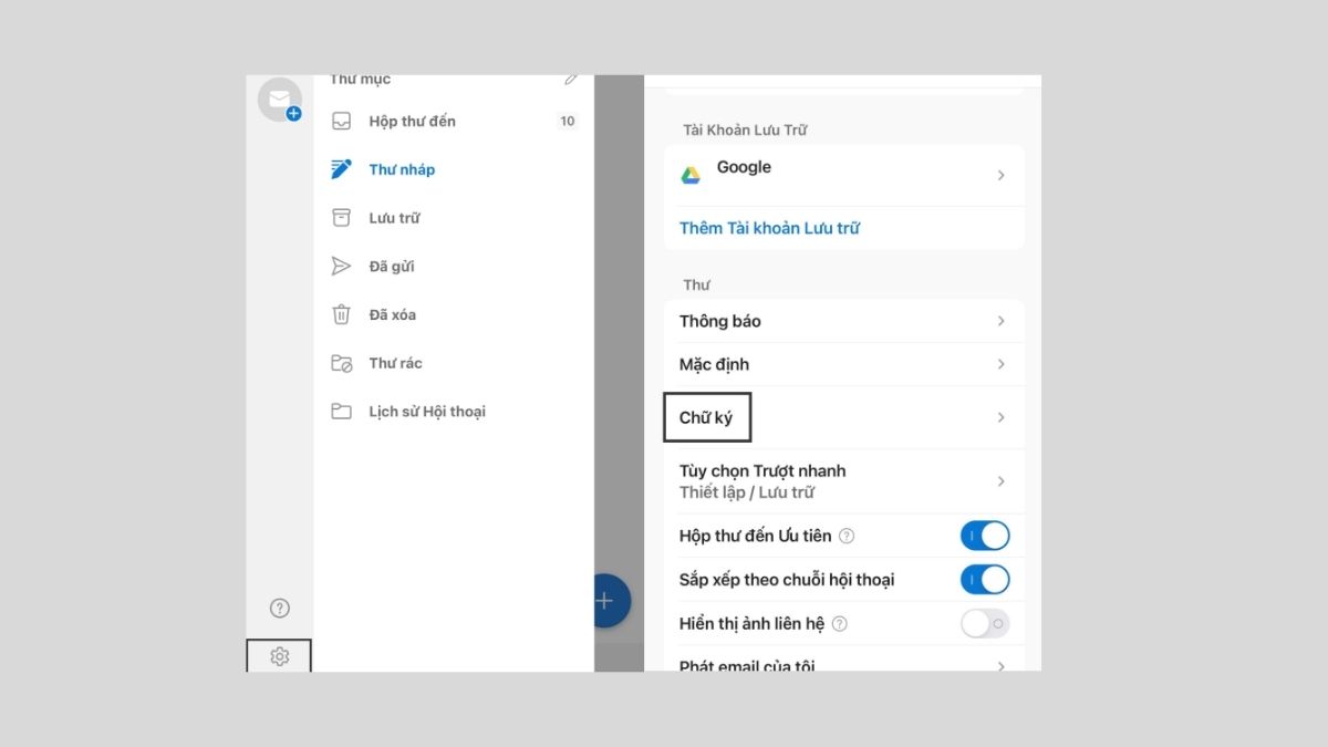 Chữ ký Outlook trên điện thoại Chữ ký Outlook trên điện thoại