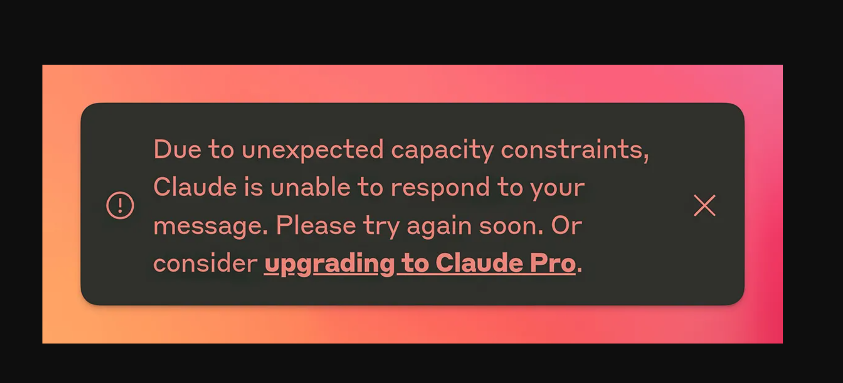 Claude AI báo lỗi - Thông báo “Due to unexpected capacity constraints…” Claude AI báo lỗi - Thông báo “Due to unexpected capacity constraints…”
