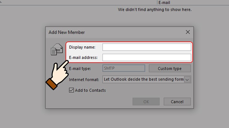 Display email và email Address Outlook Display email và email Address Outlook