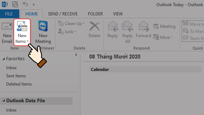 New Items phần mềm Outlook New Items phần mềm Outlook