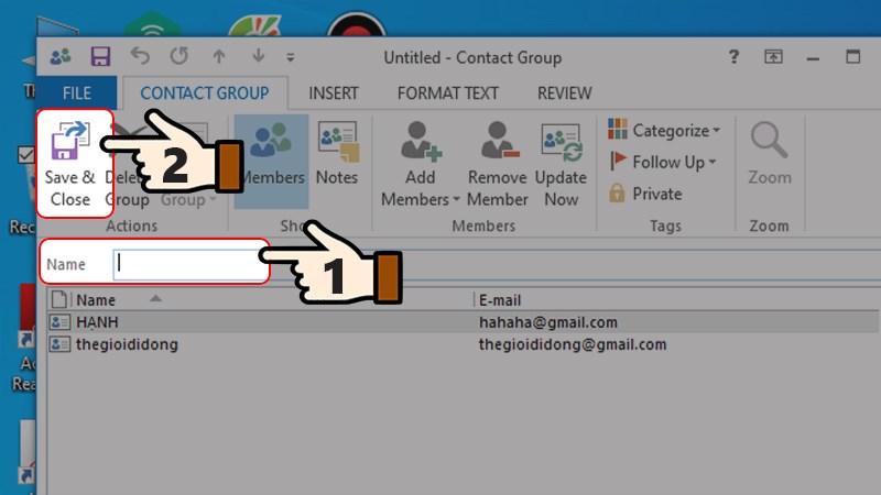 Save & Close Outlook Save & Close Outlook