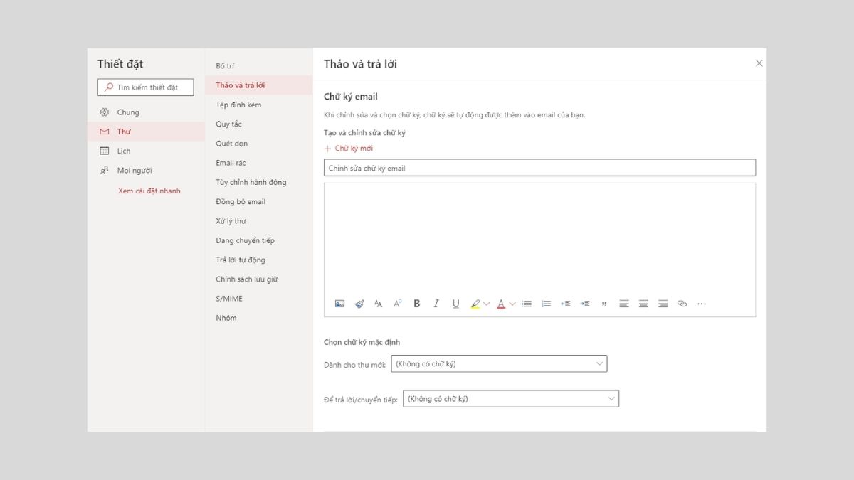 Thảo và Trả lời Outlook Thảo và Trả lời Outlook