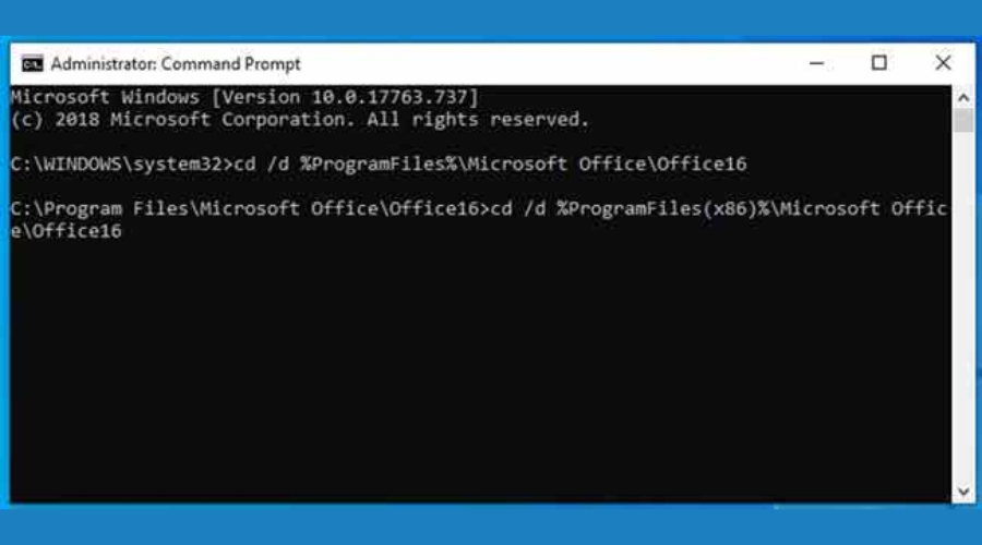 Xác định đúng thư mục cài đặt Office trong Command Prompt Xác định đúng thư mục cài đặt Office trong Command Prompt