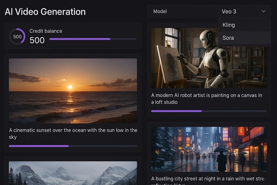 Giao diện dashboard Higgsfield AI giao dien tao video ai cua higgsfield