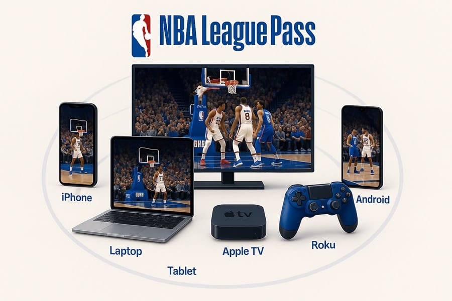 NBA League Pass tương thích đa thiết bị - smartphone, tablet, smart TV, console