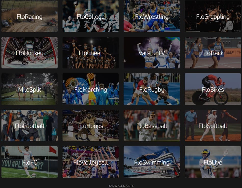 FloSports cung cấp hơn 20 Network Tài Khoản FloSports Pro mang lại