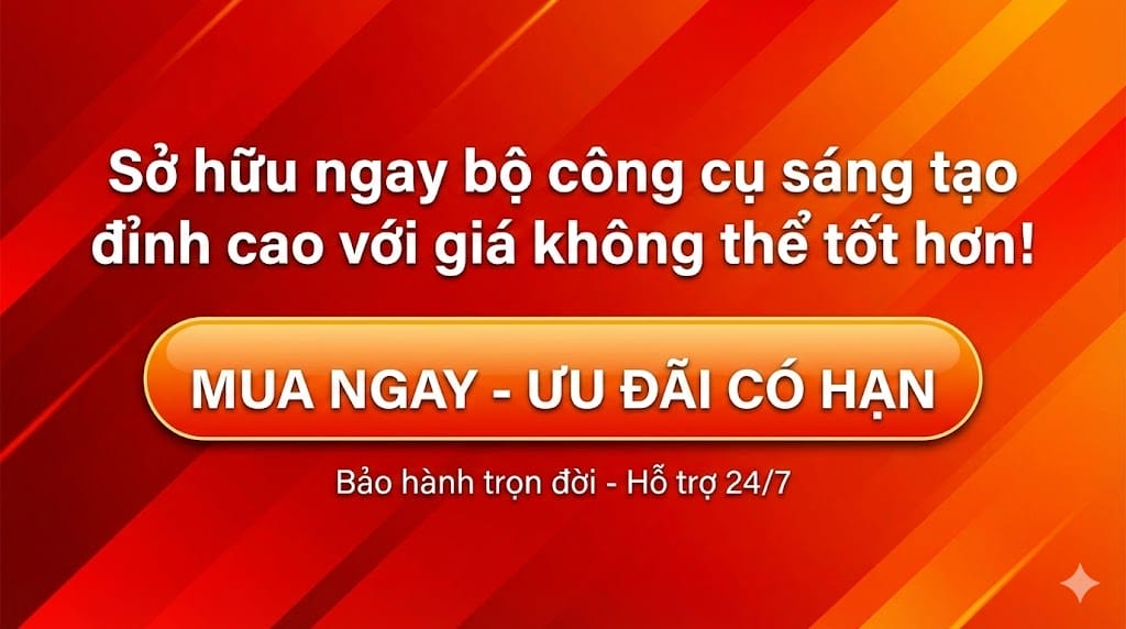 Hình ảnh kêu gọi hành động với nút Mua ngay nổi bật