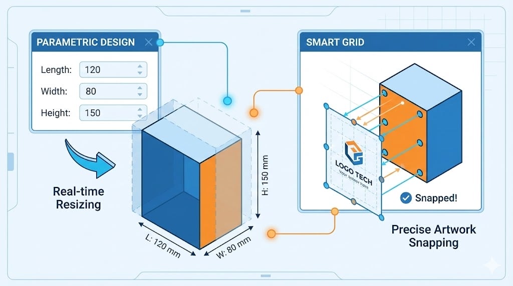 15 mẹo dùng Pacdora Pro tăng hiệu suất làm việc 6 Tối ưu quy trình làm việc trong Pacdora Pro bằng tính năng thiết kế theo tham số và lưới thông minh.