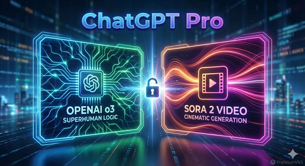 Tài khoản ChatGPT Pro mở khóa sức mạnh OpenAI o3 và tạo video Sora 2 - PremiumVNS