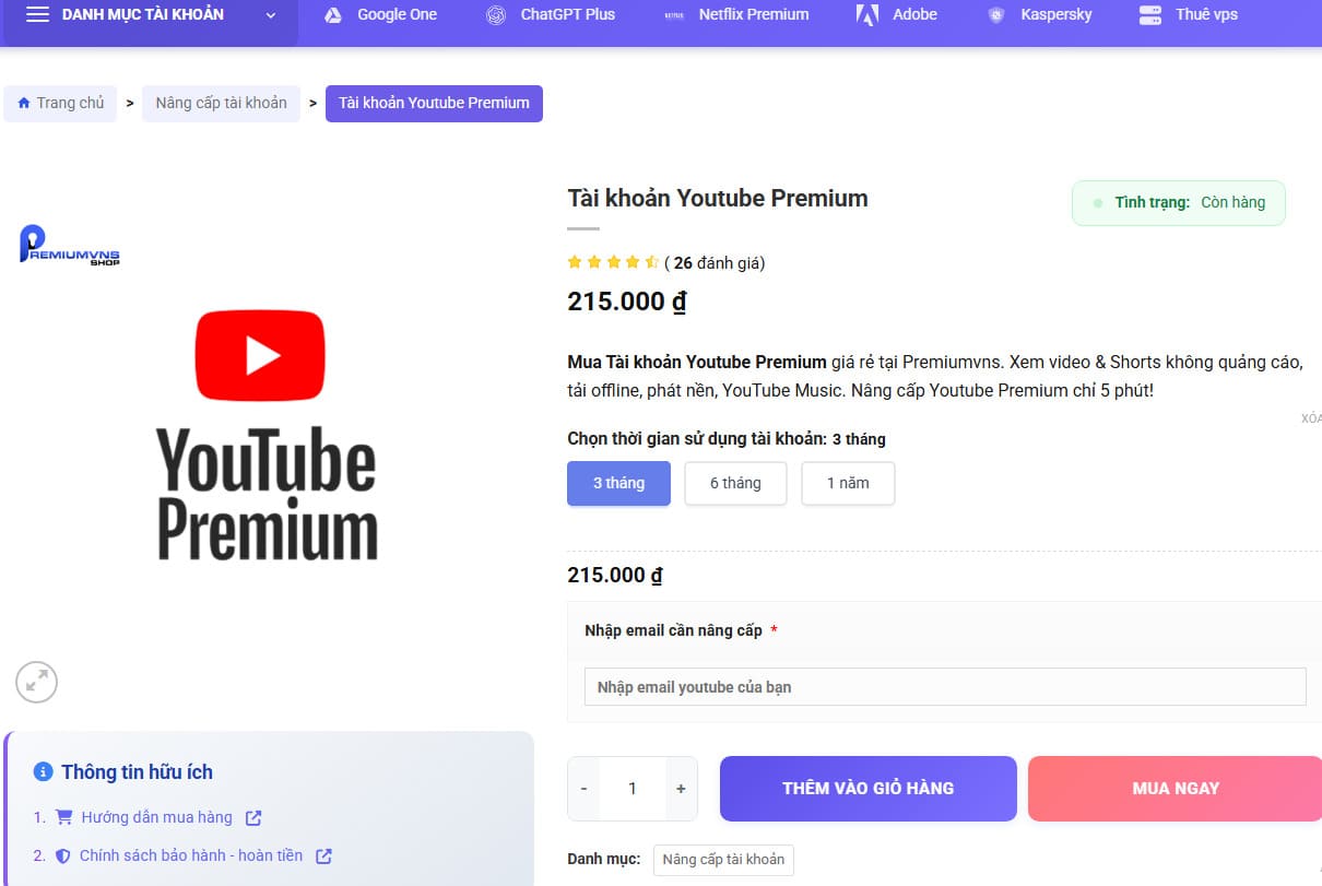 Bắt đầu bằng việc chọn gói dịch vụ phù hợp với nhu cầu cá nhân