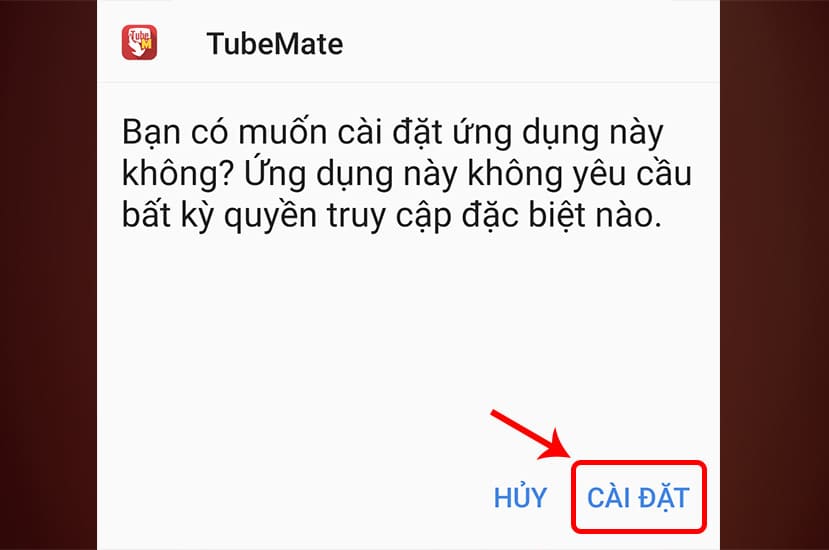 Cho phép cài đặt ứng dụng từ nguồn không xác định trên máy