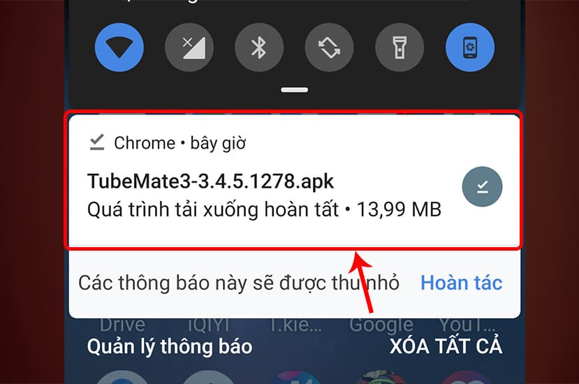Mở file APK đã tải trong thư mục trên điện thoại Samsung