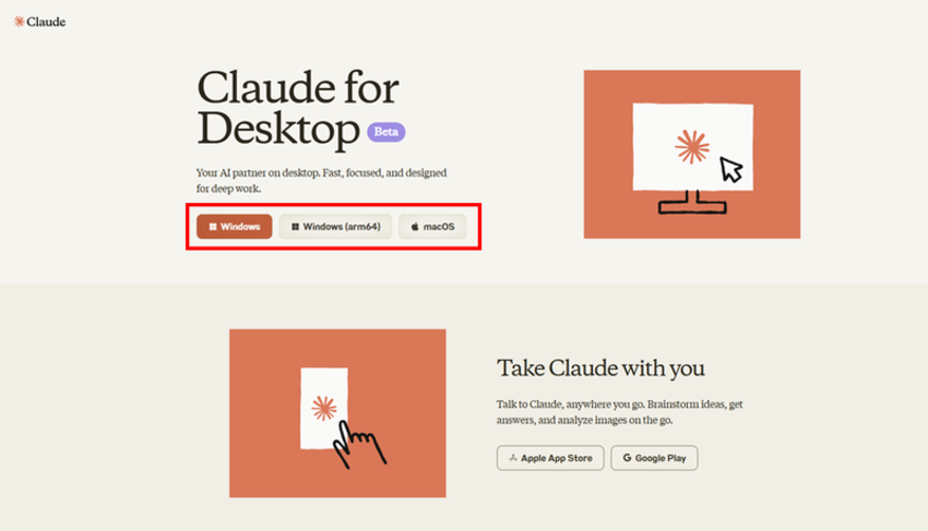Tính năng nổi bật Claude AI Pro Hướng dẫn cài đặt Claude AI Pro trên máy tính bước 2