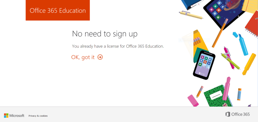 Điều kiện để được nhận Office 365 miễn phí