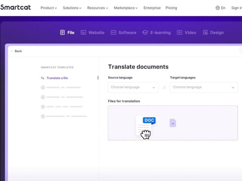 Top 7 công cụ dịch thuật được yêu thích nhất năm 2026 12 Smartcat hỗ trợ quản lý dự án và dịch tài liệu đa định dạng.