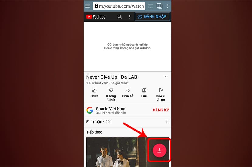Tìm video và bắt đầu tải trực tiếp bằng ứng dụng TubeMate