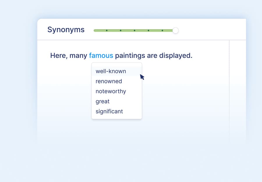 Thay thế các từ khóa chính bằng những từ đồng nghĩa hoặc trái nghĩa để làm mới câu văn