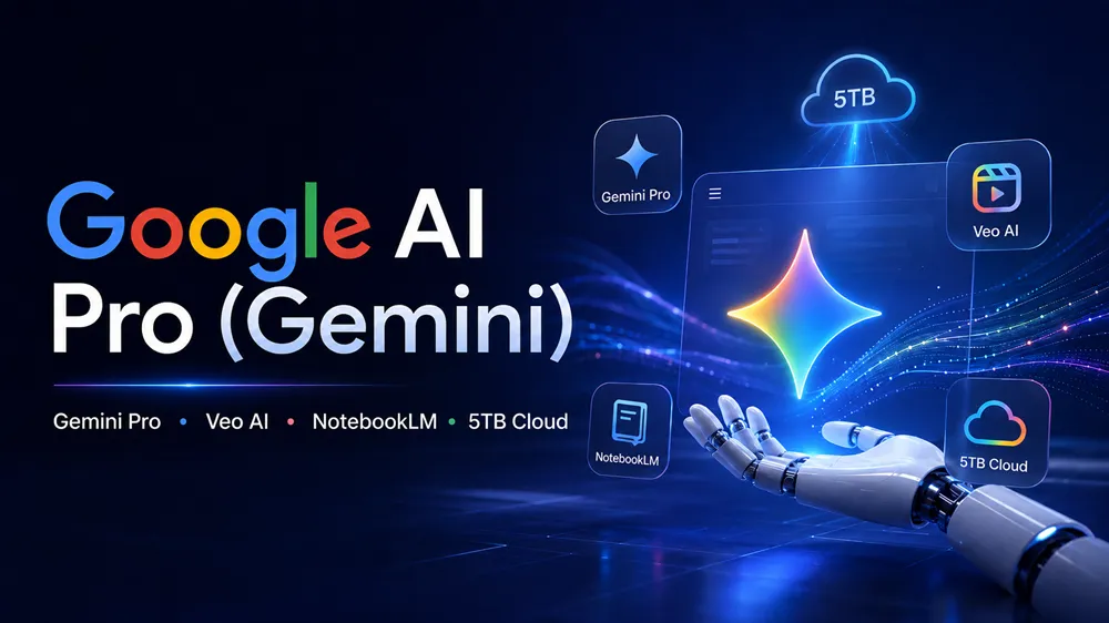 Google AI Pro (Gemini) — Nâng Cấp Chính Chủ 9 Google AI Pro Gemini với Gemini Pro, Veo AI, NotebookLM và 5TB Cloud
