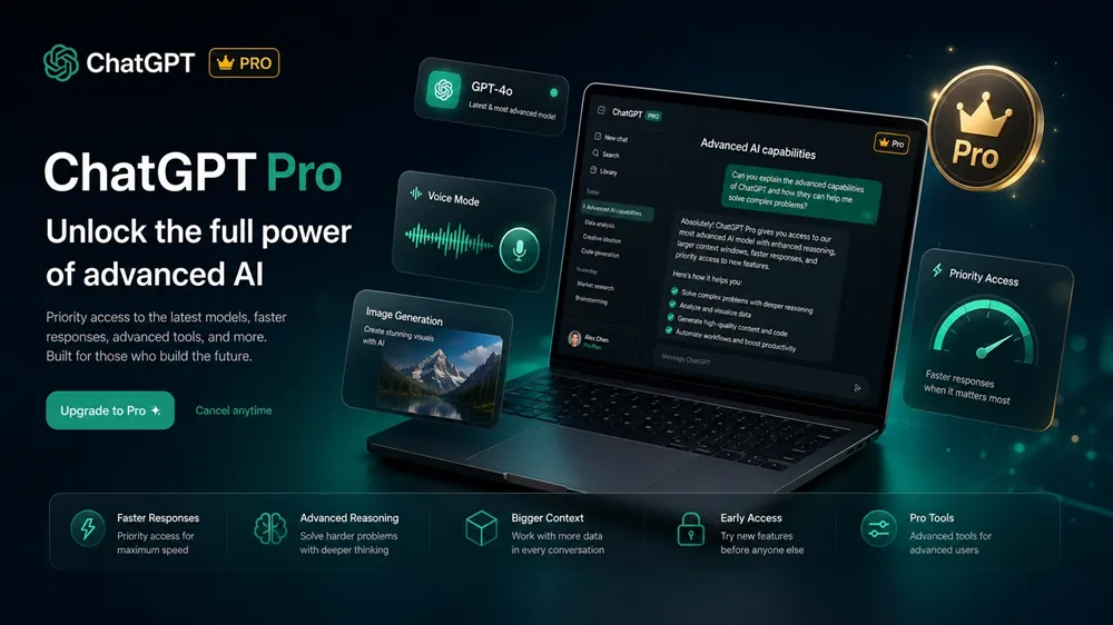 ChatGPT Pro 7 Mua chatgpt pro mở khóa tính năng AI mạnh nhất