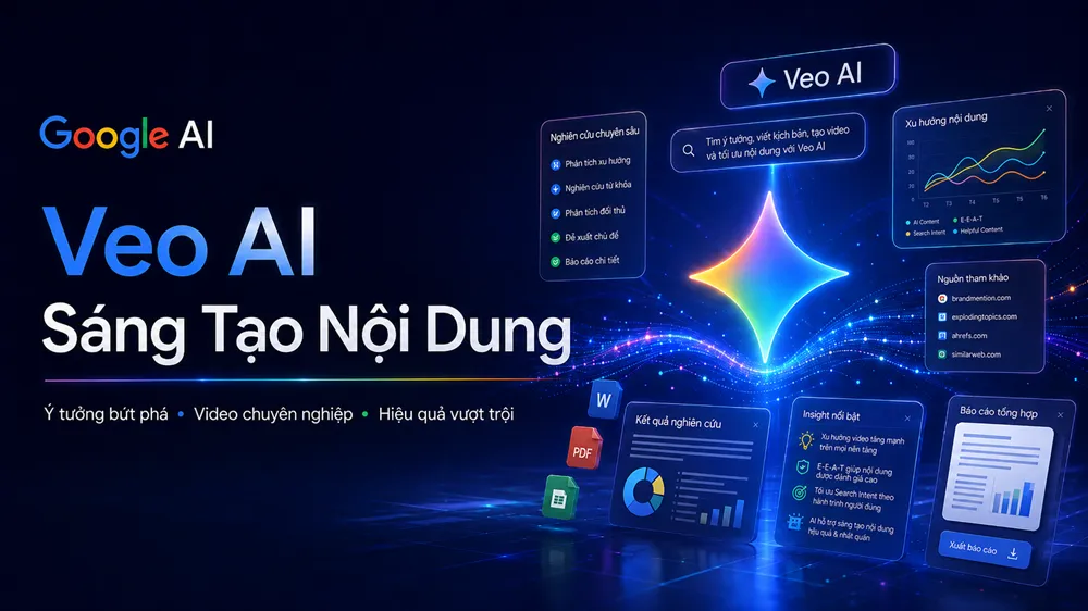 Google AI Pro (Gemini) — Nâng Cấp Chính Chủ 11 Veo AI trên Google AI Pro hỗ trợ tạo video và sáng tạo nội dung bằng AI