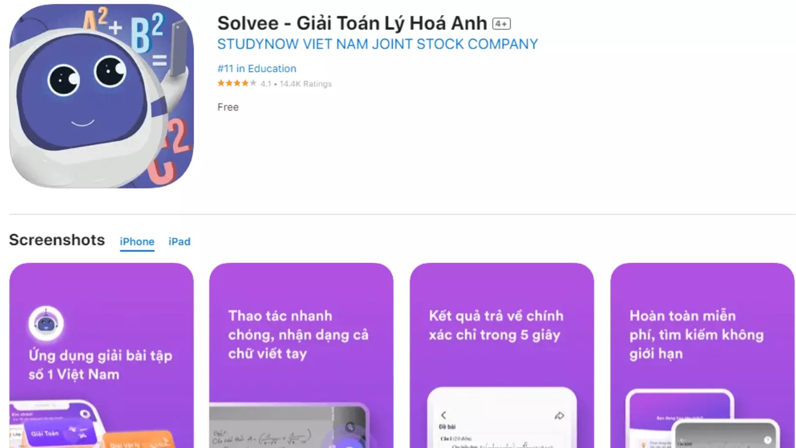 Solvee được tối ưu hoá để mang đến trải nghiệm học tập tiện lợi