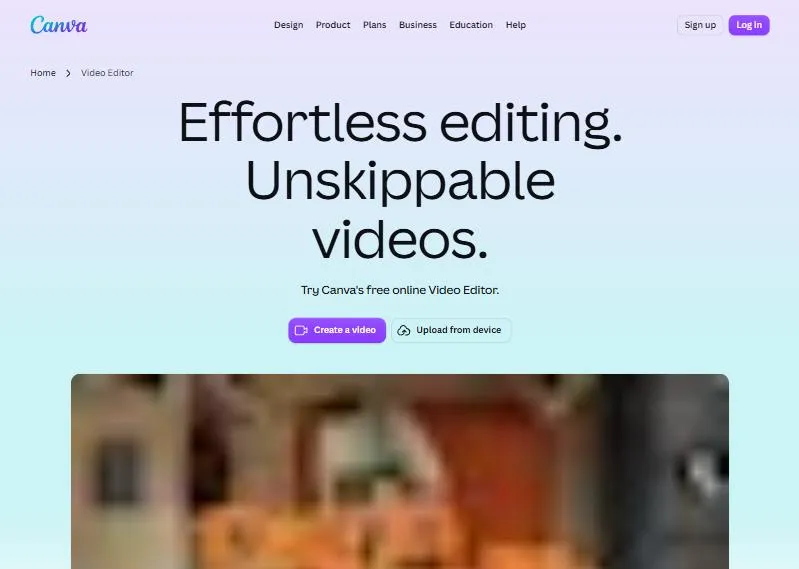 Hướng dẫn cách sử dụng canva làm video siêu dễ hiểu 11 Trang Free Online Video Editor của Canva với nút Create a video
